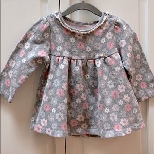 Pink flower Grey dress for 2T toddler girl